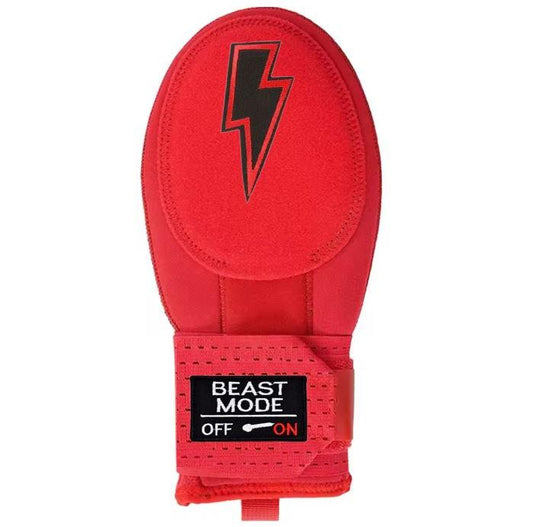 Beast Mode On Baseball Sliding Mitt Glove Red Lightning