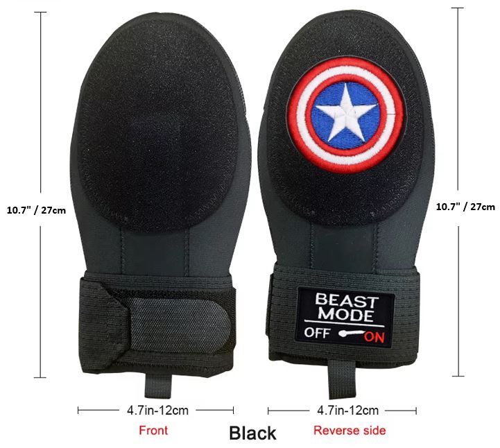 Beast Mode On Baseball Sliding Mitt Glove Captain America Black