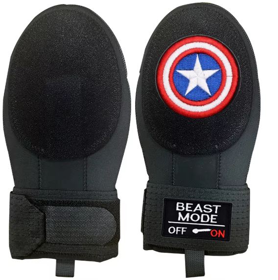 Beast Mode On Baseball Sliding Mitt Glove Captain America Black