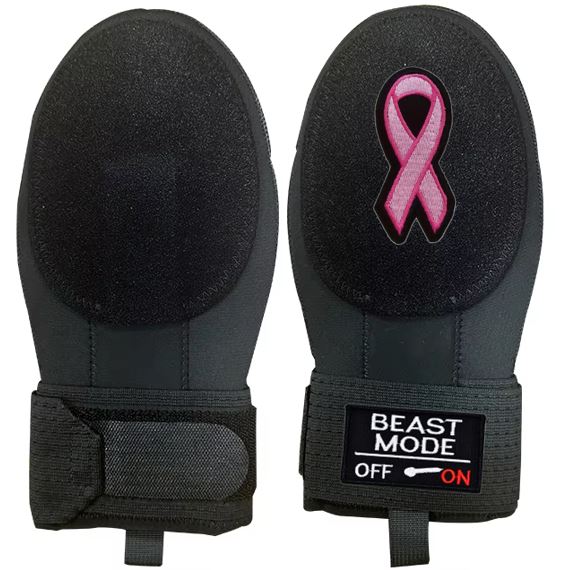 Beast Mode On Baseball Sliding Mitt Glove Pink Ribbon