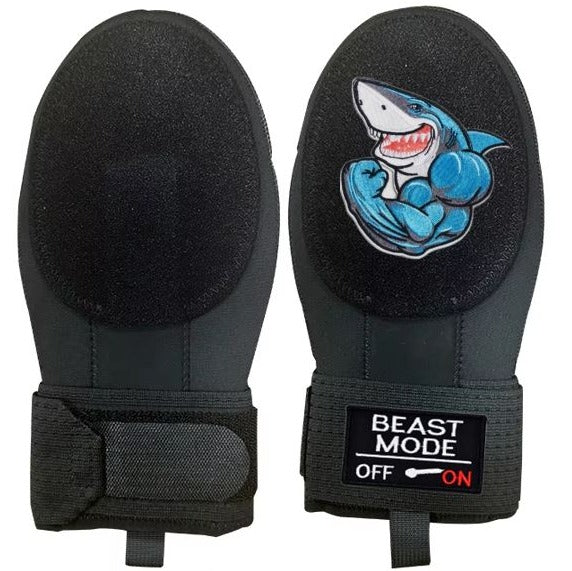 Beast Mode On Baseball Sliding Mitt Glove Shark Black