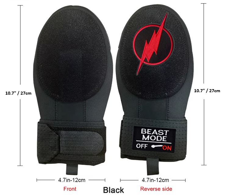 Beast Mode On Baseball Sliding Mitt Glove Flash Black